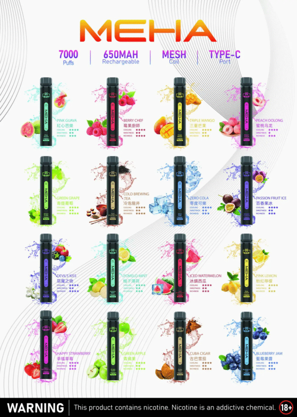 MEHA魅嗨拋棄式7000口【黑色抛棄式】